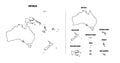 Australia outline map with each country