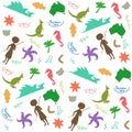 Australia pattern - seamless background. Royalty Free Stock Photo