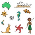 Australia pattern or set - seamless background.