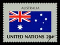 AUSTRALIA - Postage Stamp of Australia national flag Royalty Free Stock Photo