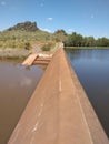 Australia Queensland Cloncurry Dam wall The Great Outback Royalty Free Stock Photo