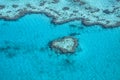 Australia - Queensland - Heart reef in Great Barrier Reef taken Royalty Free Stock Photo