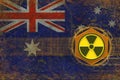 Australia radioactive threat. Radiation danger concept.