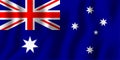 Australia realistic waving flag vector illustration. National co Royalty Free Stock Photo