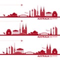 Australia travel destination vector illustration