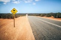 Australia road sign Mallee Fowl Royalty Free Stock Photo