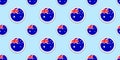 Australia round flag seamless pattern. Australian background. Vector circle icons. Geometric symbols. Texture for sports pages, co Royalty Free Stock Photo