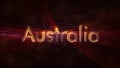 Australia - Shiny looping country name text animation