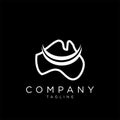 Australia smile luxury logo modern vector icon symbol illustration Royalty Free Stock Photo