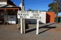Australia state border road sign Royalty Free Stock Photo