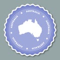 Australia sticker flat design.