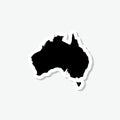 Australia sticker icon isolated on gray background