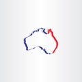 australia stylized map icon vector symbol Royalty Free Stock Photo