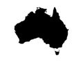 Australia stylized vector map Royalty Free Stock Photo
