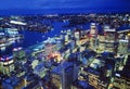 Australia: Sydney Harbour by night from above