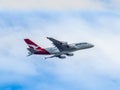 QANTAS A380 takking off from Sydney