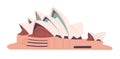 Australia Sydney Opera House isolated vector illustration.