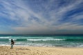 Australia: Tamarama beach woman surfer looking