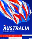 Australia Theme modern Poster, vector template illustration, Australian flag colors