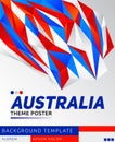 Australia Theme modern Poster, vector template illustration, Australian flag colors