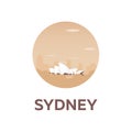 Australia. Tourism. Travelling illustration. Modern flat design. Sydney travel.