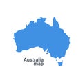 Australia vector map grey isolated background. Queensland victoria states Royalty Free Stock Photo