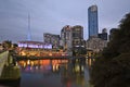 Australia, Victoria, Melbourne, night scene Royalty Free Stock Photo