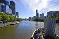 Australia, Victoria, Melbourne, Yarra River Royalty Free Stock Photo