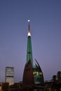 Australia, WA, Perth, Bell Tower with moon