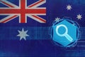 Australia web search. Internet search concept.