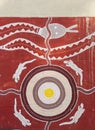 Australian aboriginal art mural