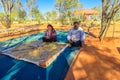 Australian Aboriginal bush painting art Royalty Free Stock Photo