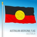 Australian Aboriginal flag, Australia, Oceanian country Royalty Free Stock Photo