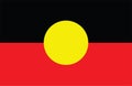 Australian Aboriginal Flag. flag of Aborigin, Australia. Royalty Free Stock Photo