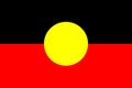 Australian Aboriginal Flag. Original and simple Aboriginal flag isolated vector in official colors and Proportion. flag of Royalty Free Stock Photo