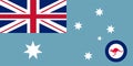 Australian Air force flag vector illustration isolated. Australia proud military symbol. Royalty Free Stock Photo