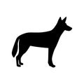 Australian animal dingo dog icon. Black Vector illustration Royalty Free Stock Photo