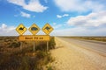 Australian Animals Road Sign Royalty Free Stock Photo