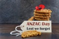 Australian Anzac biscuits Royalty Free Stock Photo