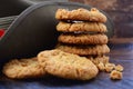 Australian Army Slouch Hat and Anzac Biscuits. Royalty Free Stock Photo