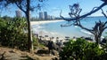 Australian Beaches - Magnificent views of Coolangatta Beach Qld Australia Royalty Free Stock Photo