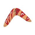 Australian boomerang icon, cartoon style