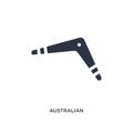 Australian boomerang icon on white background. Simple element illustration from culture concept