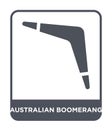 Australian boomerang icon in trendy design style. australian boomerang icon isolated on white background. australian boomerang