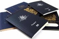 Australian and british passports Royalty Free Stock Photo