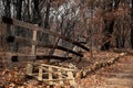 Australian bushfire aftermath: Burnt fence Royalty Free Stock Photo