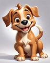 Australian Aussie Cattle puppy dog cartoon character