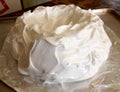 Australian Christmas pavlova uncooked and ready for oven