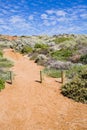 Australian coast gravel path to the beach