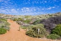 Australian coast gravel path to the beach